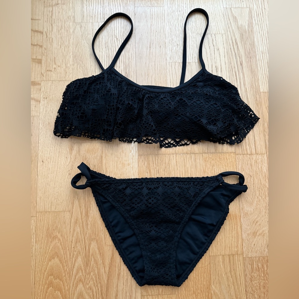 Black Lace Overlay Bikini